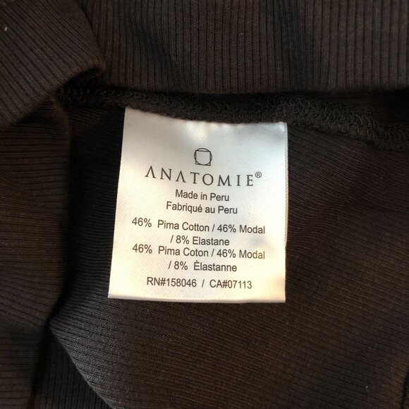 Anatomie Espresso Brown Danielle Button-Up Cardigan Ribbed Size XS - Picture 6 of 7